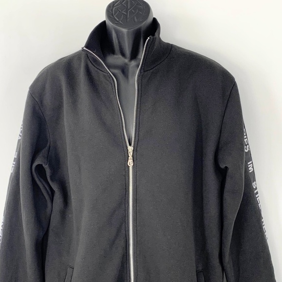 LVISH Men Sweatshirt Full Zip Black Pockets Sz XL - Picture 3 of 13